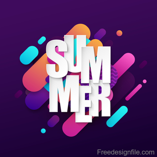 Summer abstract background design vector 02