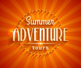 Summer adventure logo design vector