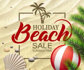 Summer beautiful holiday message design vector