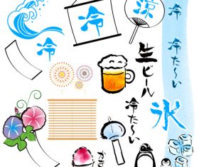 Summer cool drink hand drawn design vector