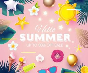 Summer holiday sale template vector background 01