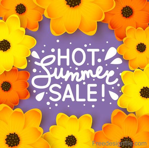 Summer holiday sale template vector background 02