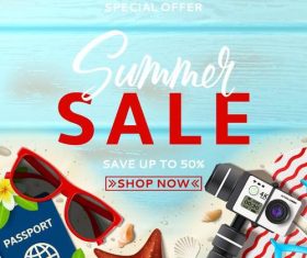 Summer holiday sale template vector background 03