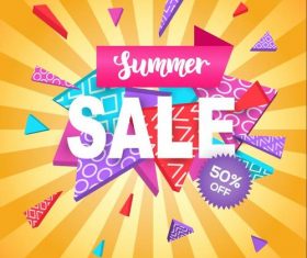Summer holiday sale template vector background 05