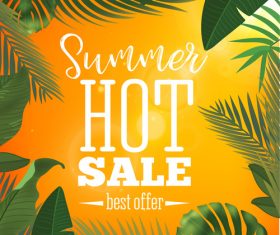 Summer hot sale best offer vector design