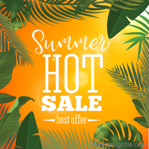 Summer hot sale best offer vector design