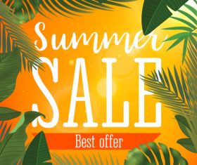 Summer sale best offer background vector