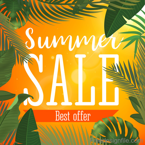 Summer sale best offer background vector