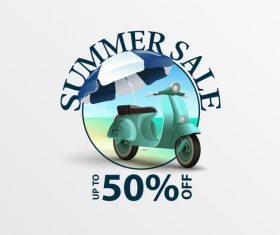Summer sale discount labels design vector 01