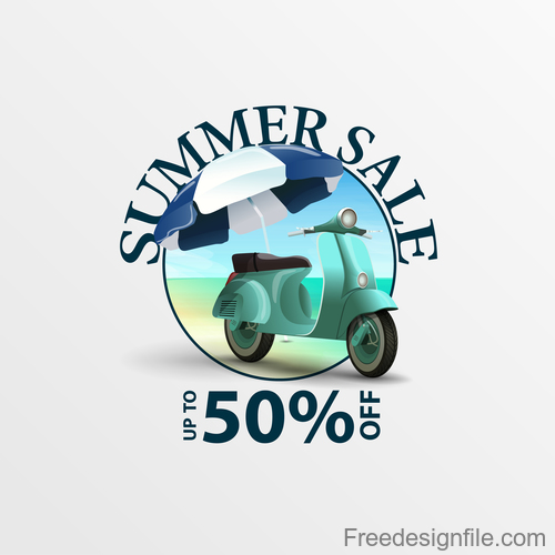Summer sale discount labels design vector 01