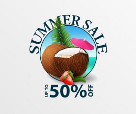Summer sale discount labels design vector 03