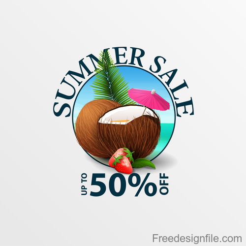 Summer sale discount labels design vector 03