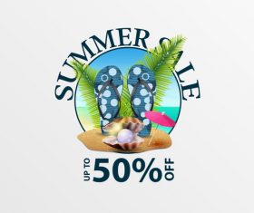Summer sale discount labels design vector 04