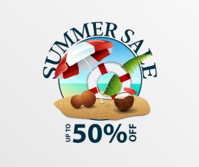 Summer sale discount labels design vector 05