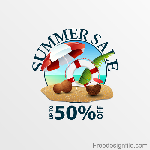 Summer sale discount labels design vector 05