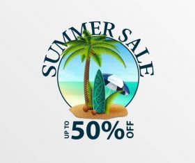 Summer sale discount labels design vector 06
