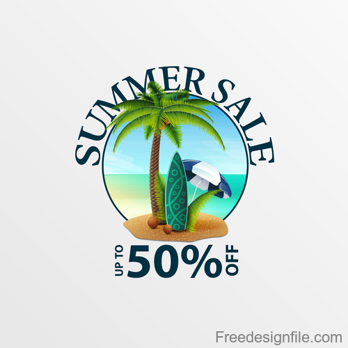 Summer sale discount labels design vector 06