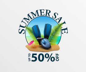 Summer sale discount labels design vector 07