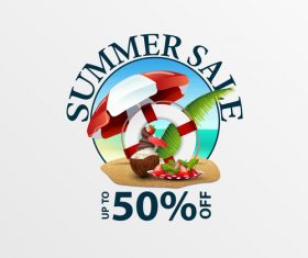 Summer sale discount labels design vector 08