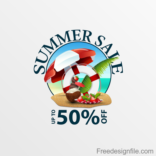 Summer sale discount labels design vector 08