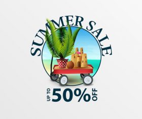 Summer sale discount labels design vector 09