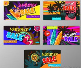 Summer sale special offer card vector