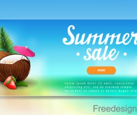 Summer sale website banners design vector 03