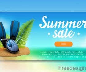 Summer sale website banners design vector 06