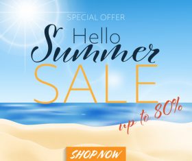 Summer sale with special offer design vecotr