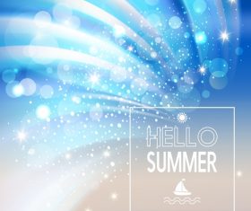 Sunlight with sea summer background vectors 01