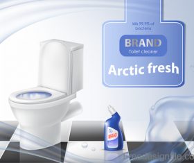 Toilet cleaner poster template vector