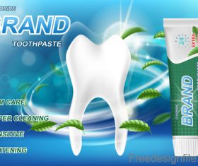 Toothpaste poster template design vector 01 free download