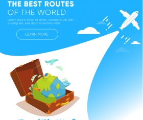 Travel best routes of the world design vectors 03