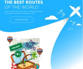 Travel best routes of the world design vectors 04
