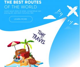 Travel best routes of the world design vectors 05