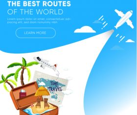 Travel best routes of the world design vectors 06