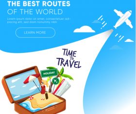 Travel best routes of the world design vectors 07