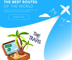 Travel best routes of the world design vectors 08