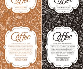 Two coffee banners template vectors