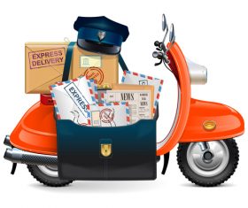 Vector Postal Scooter design