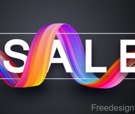 Vector sale background with abstract wave