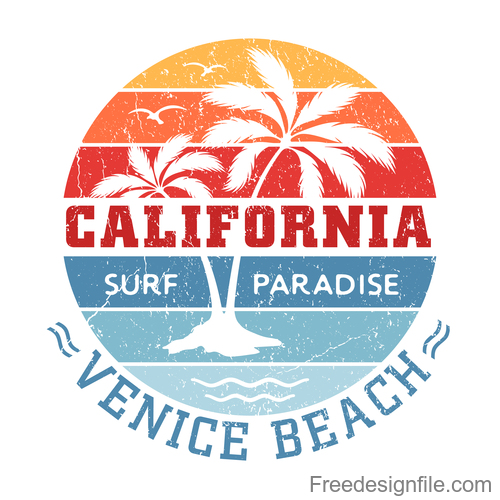 Venice Beach California design vector