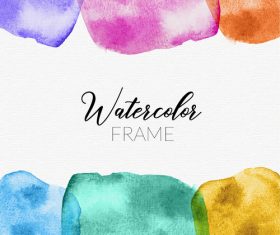 Watercolor frame vector design