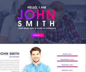 Website Page Template PSD Design