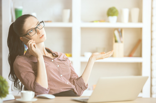 Young Girl at Workplace Stock Photo 03