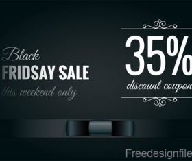 black friday sale background with elegant bow vector