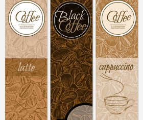 coffee latte banners vector 01