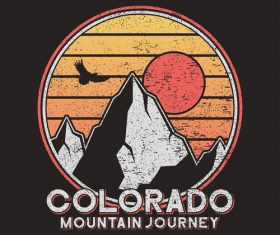 colorado journey logo for t-shirt design vector