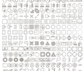 210 UX UI ICONS vector