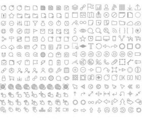 480 UI UX icons vector